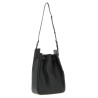 Large leather bucket bag