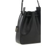 Large leather bucket bag