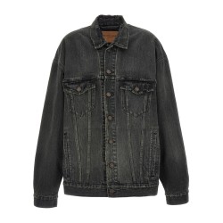Denim jacket with used effect
