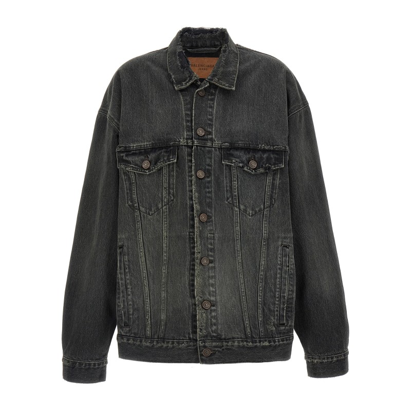 Denim jacket with used effect