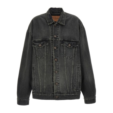 Denim jacket with used effect