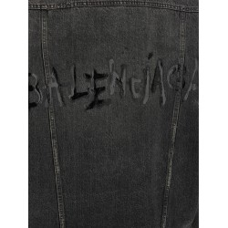 Denim jacket with used effect