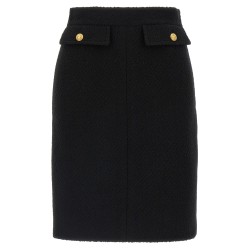 Bouclé wool skirt