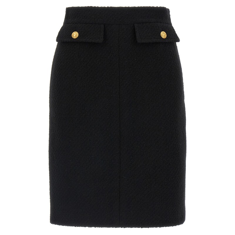 Bouclé wool skirt