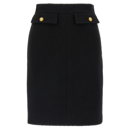 Bouclé wool skirt