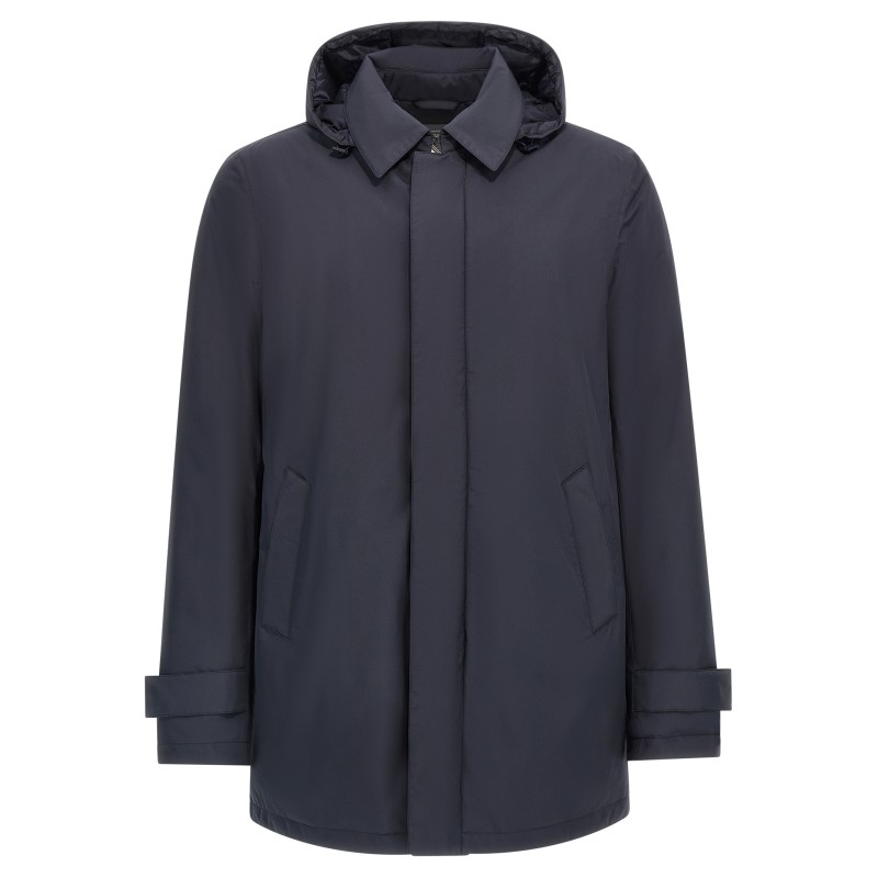 Removable hood parka
