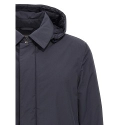 Removable hood parka