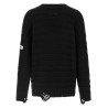 Distressed wool cardigan