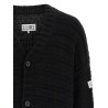 Distressed wool cardigan