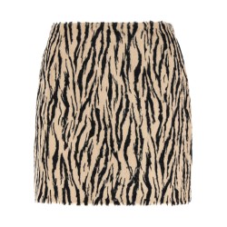 'Printed Faux Fur' skirt