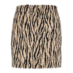 'Printed Faux Fur' skirt