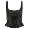 Peplos leather top