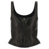 Peplos leather top