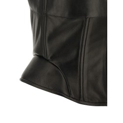 Peplos leather top