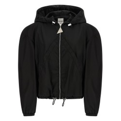 Maxi hood bomber jacket