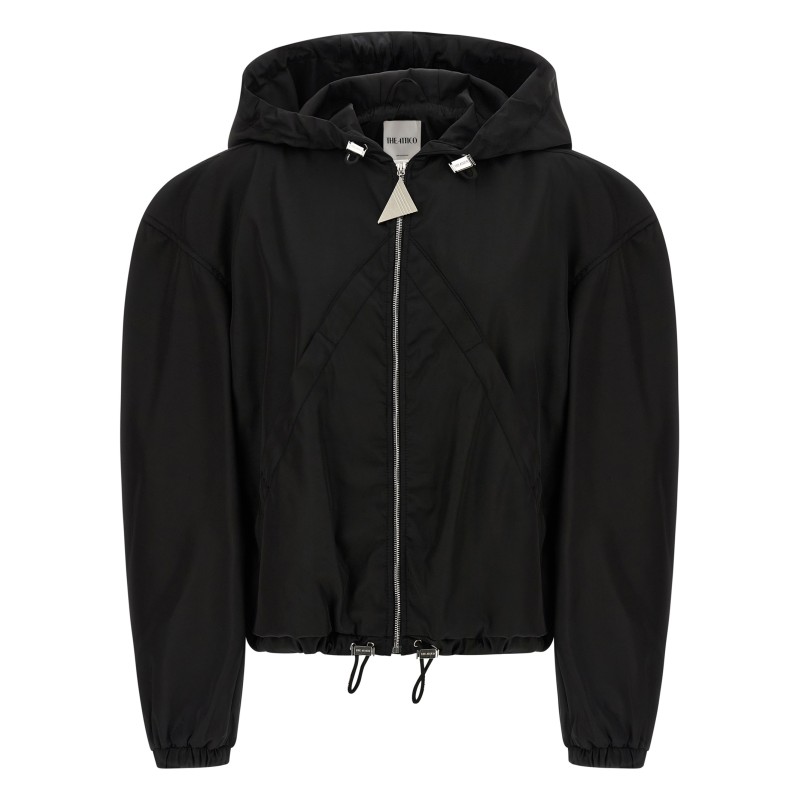 Maxi hood bomber jacket