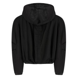 Maxi hood bomber jacket
