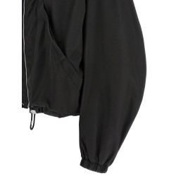Maxi hood bomber jacket
