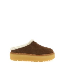 Suede sabots