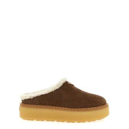 Suede sabots