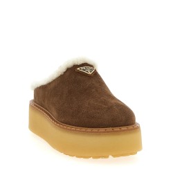 Suede sabots
