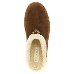 Suede sabots