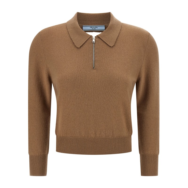 Wool polo shirt