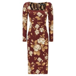 Rose print dress