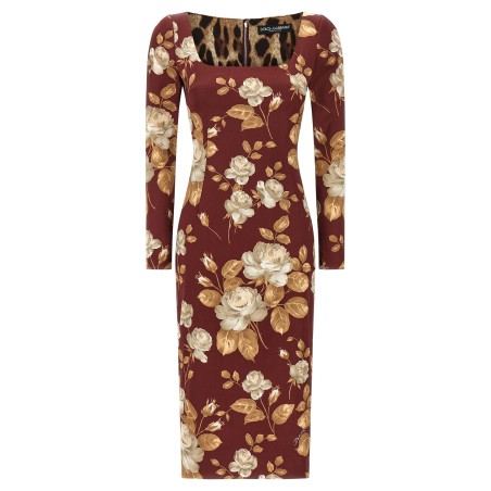 Rose print dress