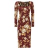 Rose print dress