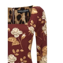 Rose print dress