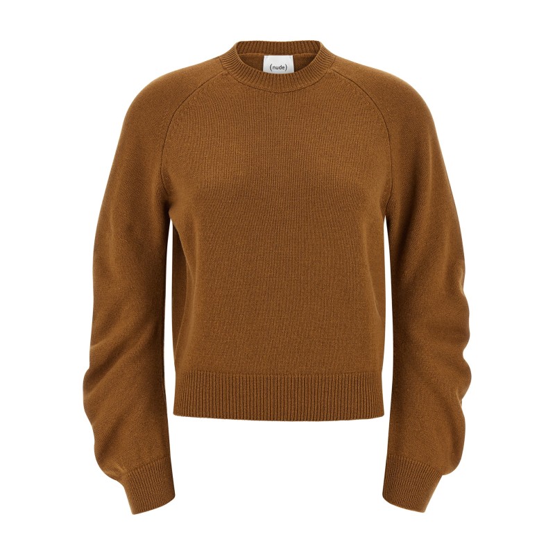Curved sleeve sweater