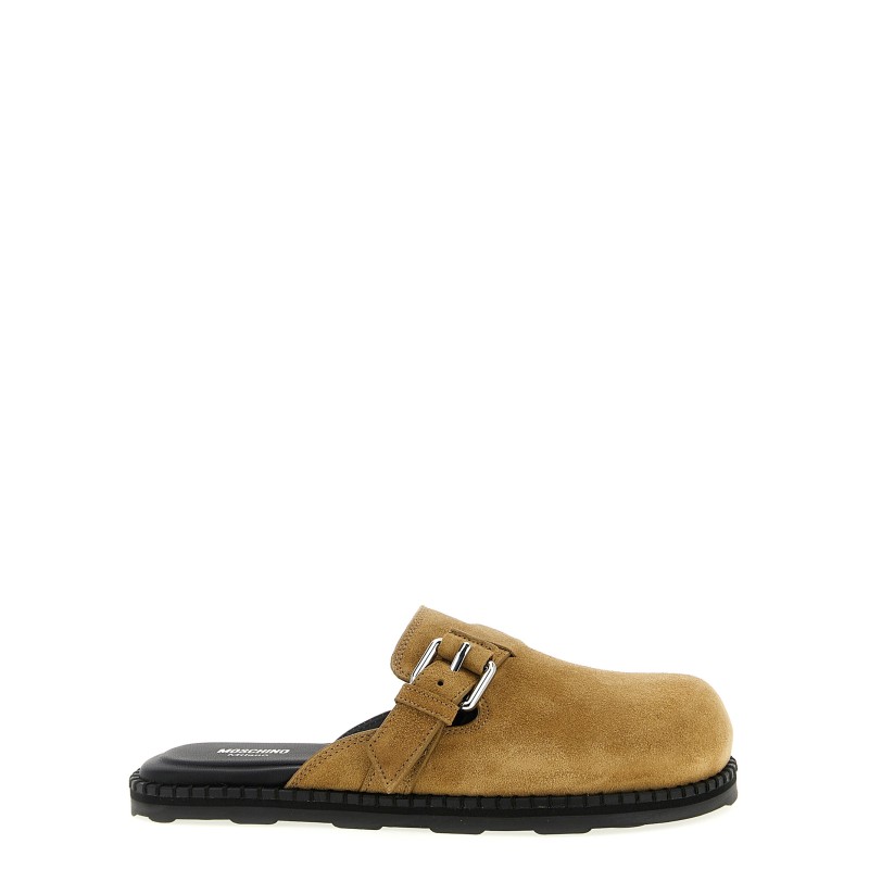 Suede sabots