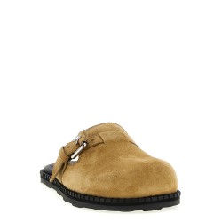 Suede sabots