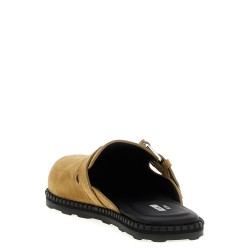 Suede sabots