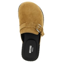 Suede sabots