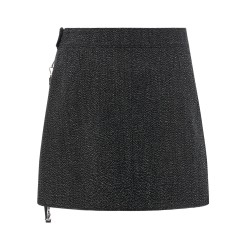 'Zipped Caviar Mini' skirt