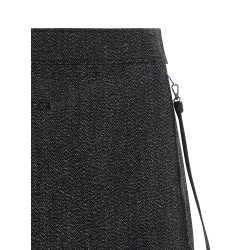'Zipped Caviar Mini' skirt