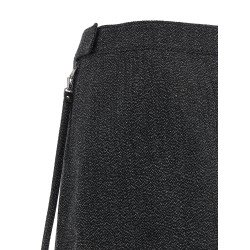 'Zipped Caviar Mini' skirt