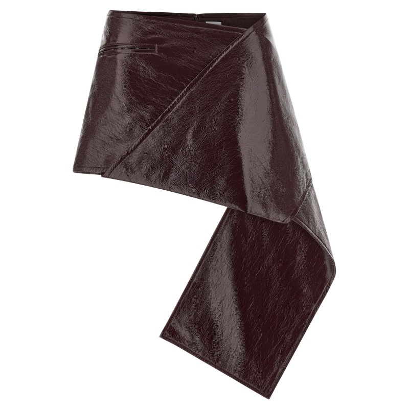 'Fold Vinyl Mini' skirt