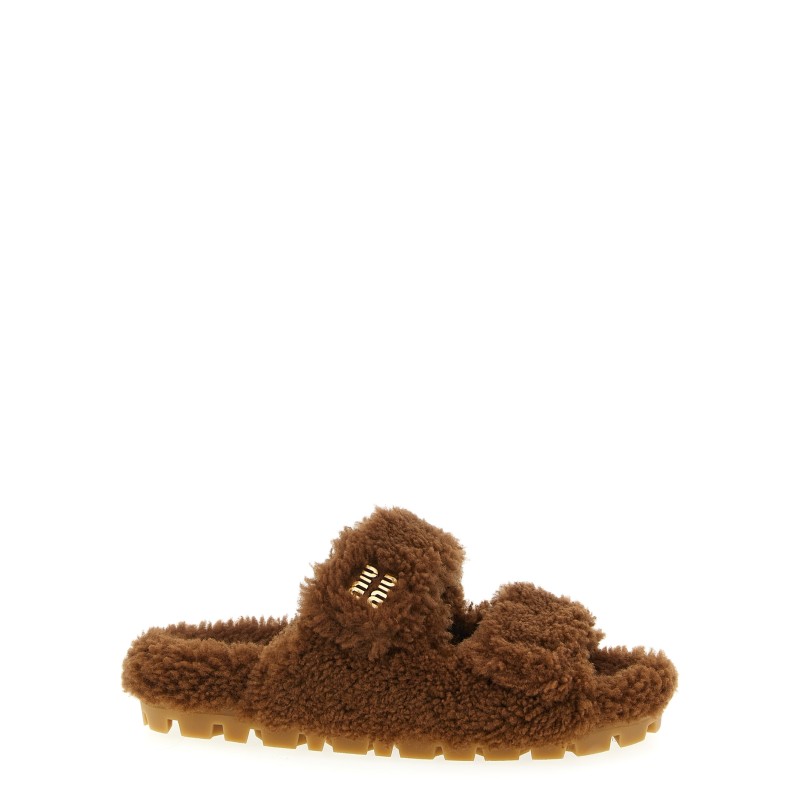 Shearling sandals