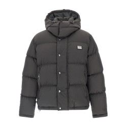 Logo patch down jacket