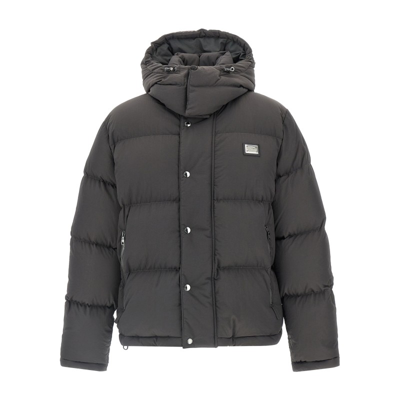 Logo patch down jacket