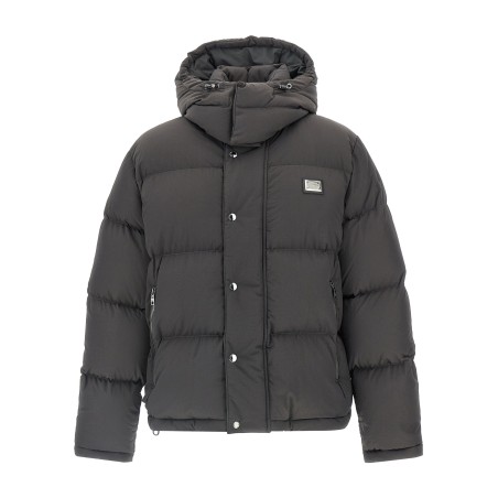 Logo patch down jacket