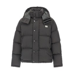 Logo patch down jacket