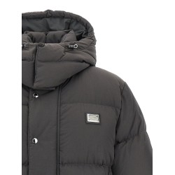 Logo patch down jacket