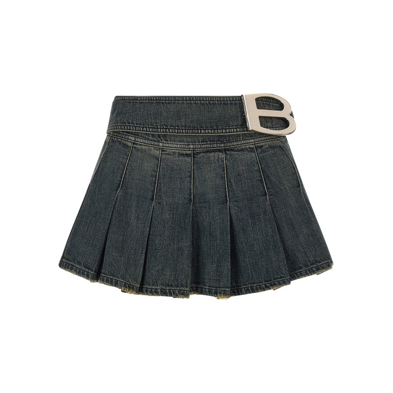 'Buckle Pleated' skirt