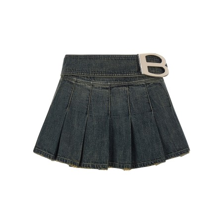 'Buckle Pleated' skirt