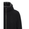 Lamé thread and wool coat
