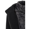 Lamé thread and wool coat